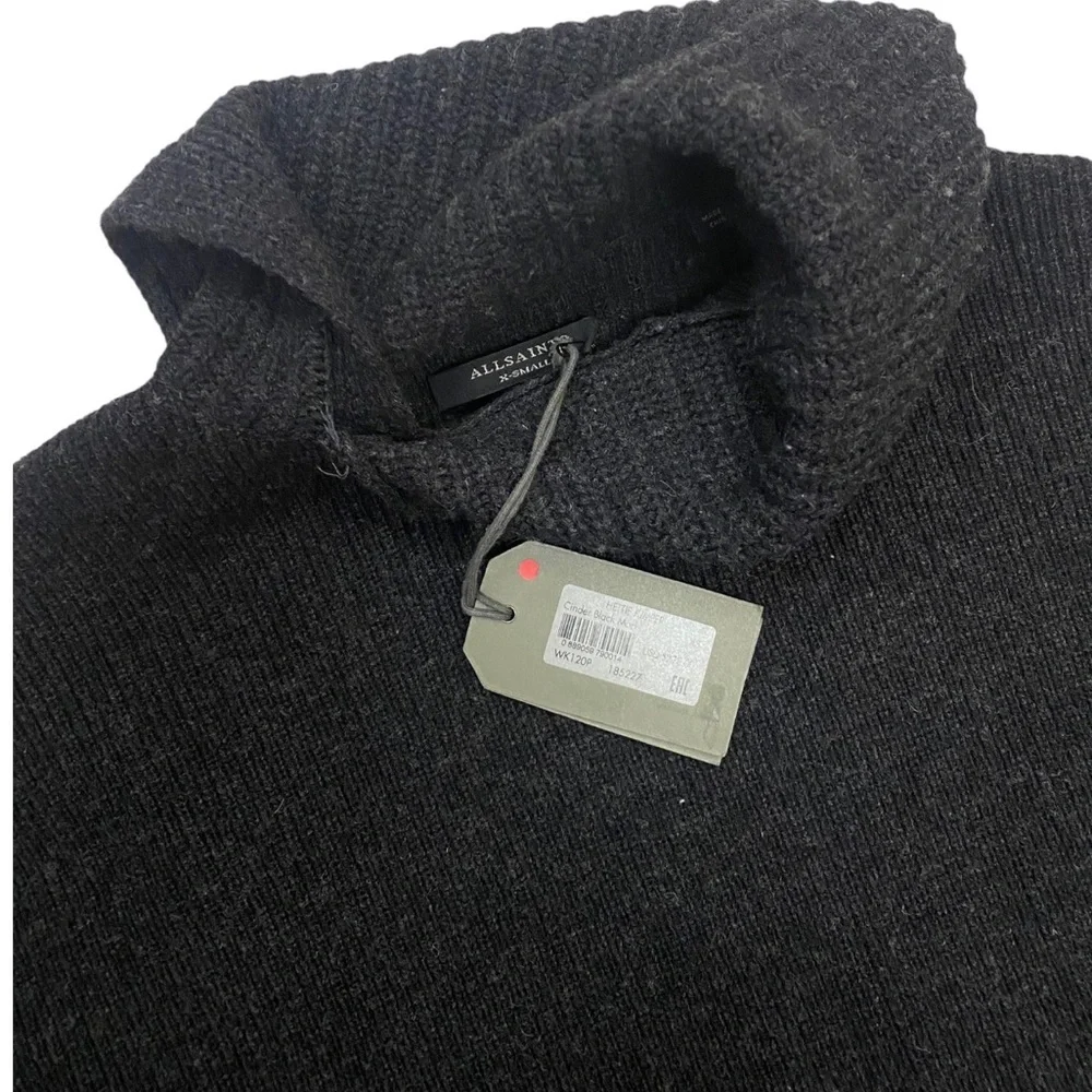 NWT All Saints Hettie Jumper in Black Marl Size Extra Small XS - Picture 6 of 10